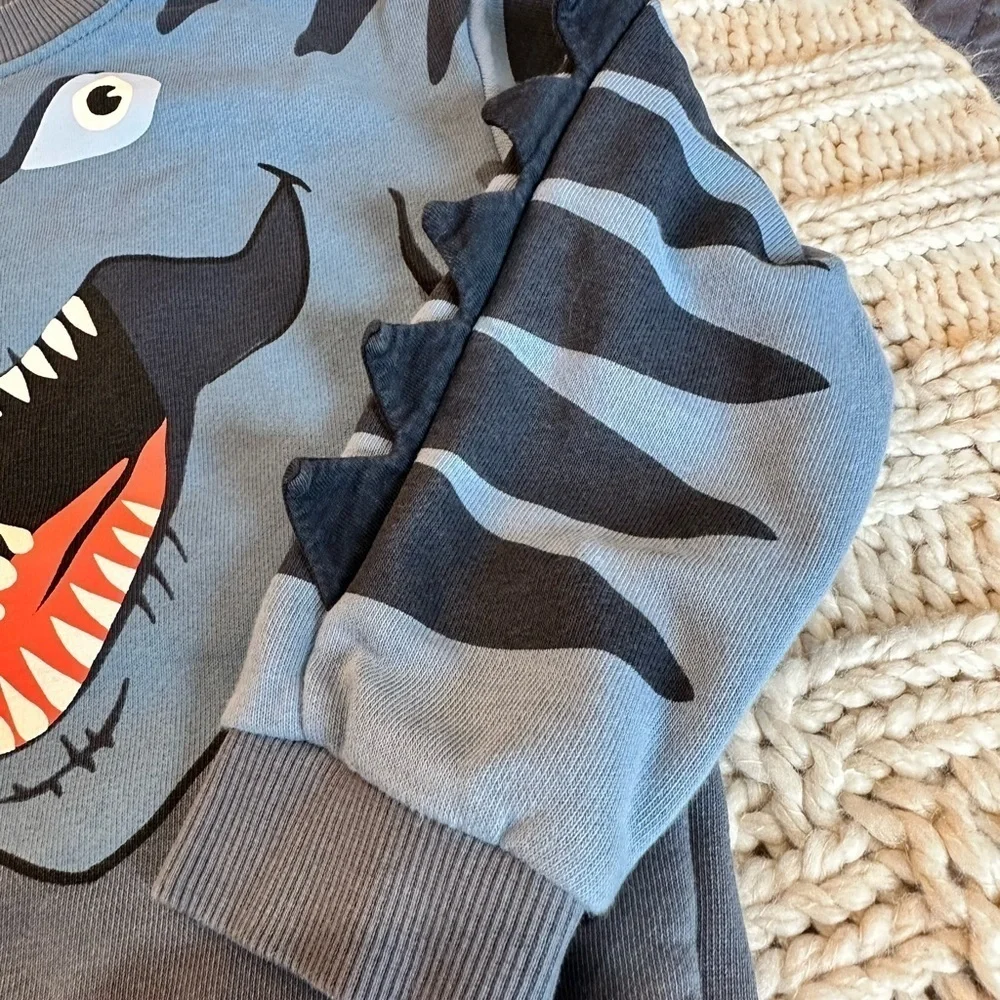 H&M T-Rex Dinosaur Blue and Gray Sweatshirt and Pants Size 3T